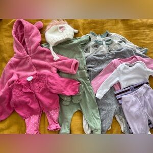 0-3 month girl bundle, 14 pieces